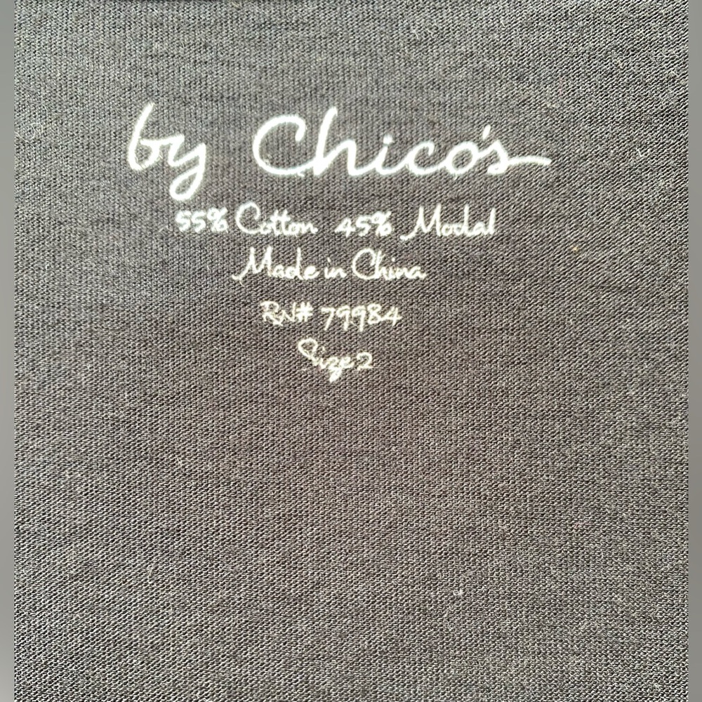 By Chicos Black Silver Ombré Sequin Front Tank Top Size 2 - Picture 2 of 7